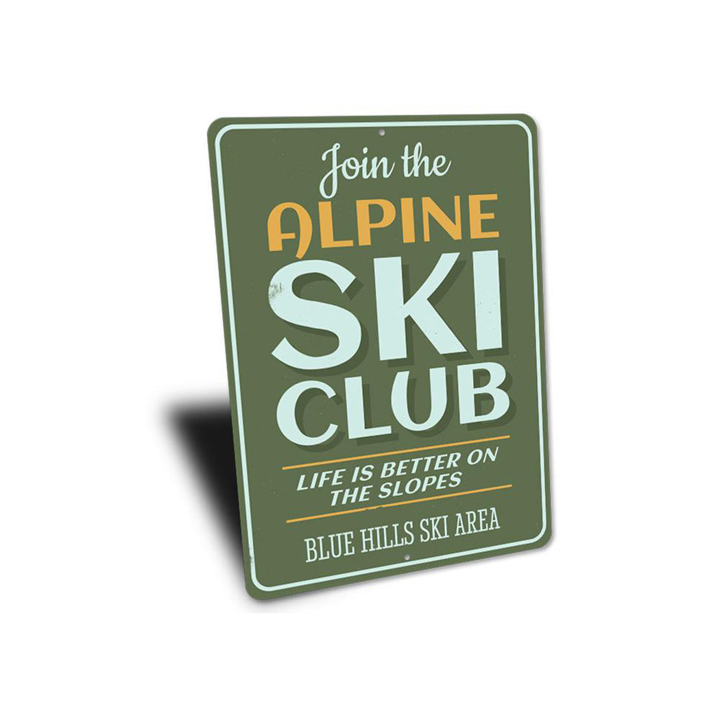 Join Alpine Ski Club Sign