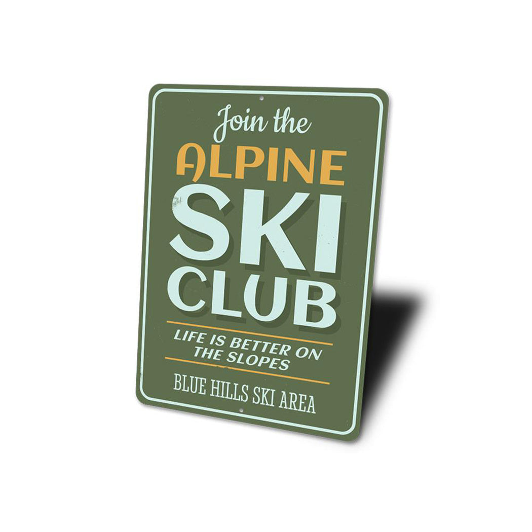 Join Alpine Ski Club Sign