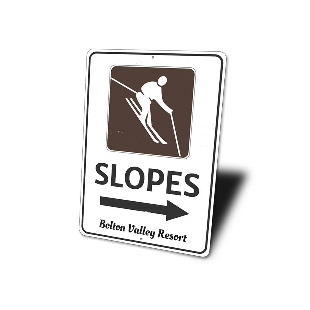Slopes Arrow Sign