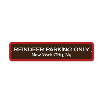 Reindeer Metal Sign