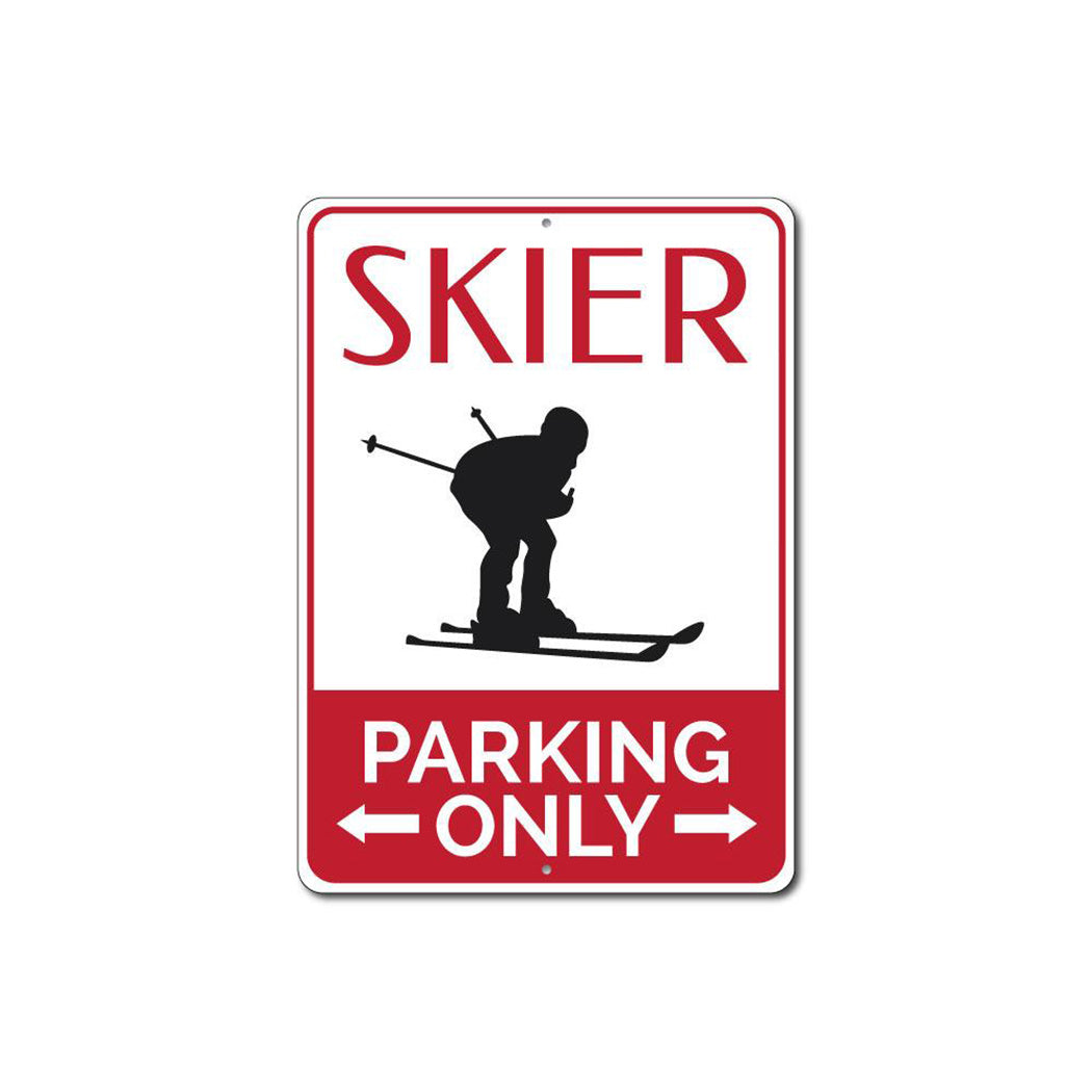 Skier Parking Sign