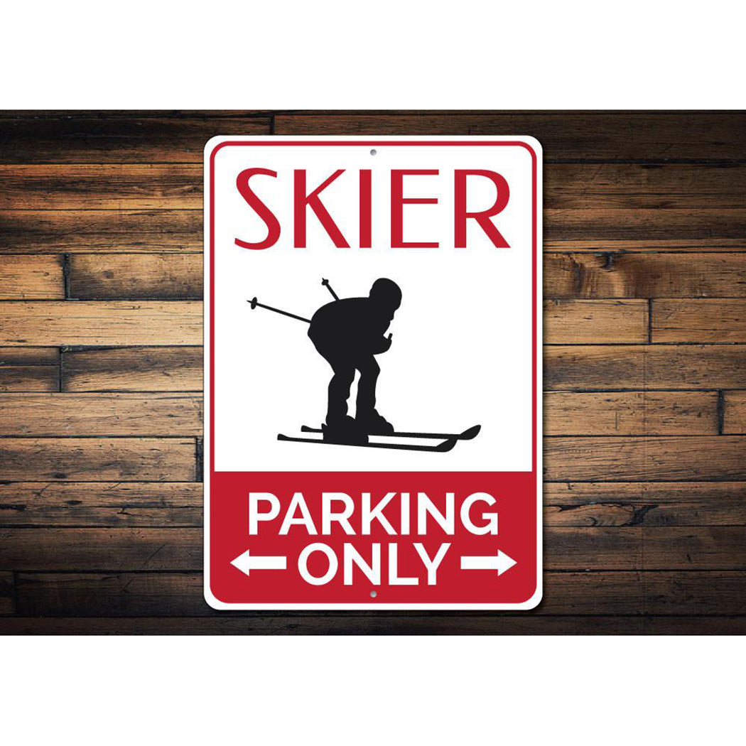 Skier Parking Sign