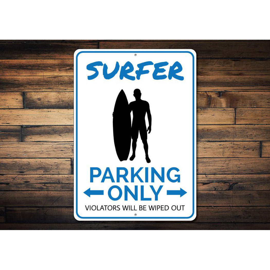 Surfer Parking Sign