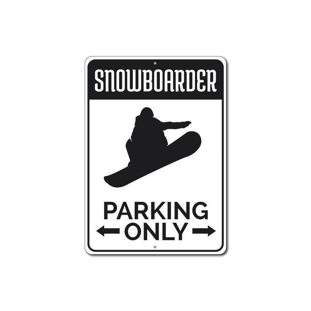 Snowboarding Parking Sign