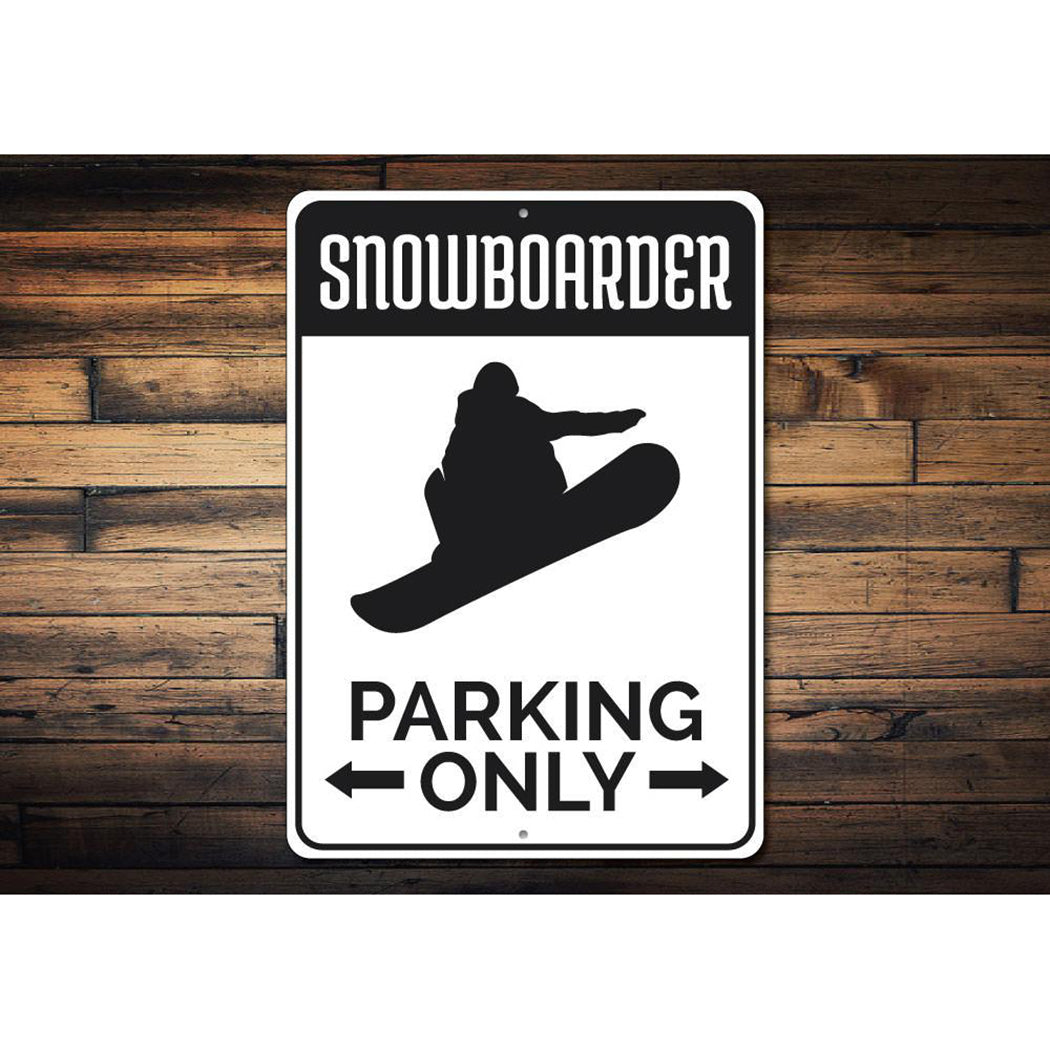 Snowboarding Parking Sign