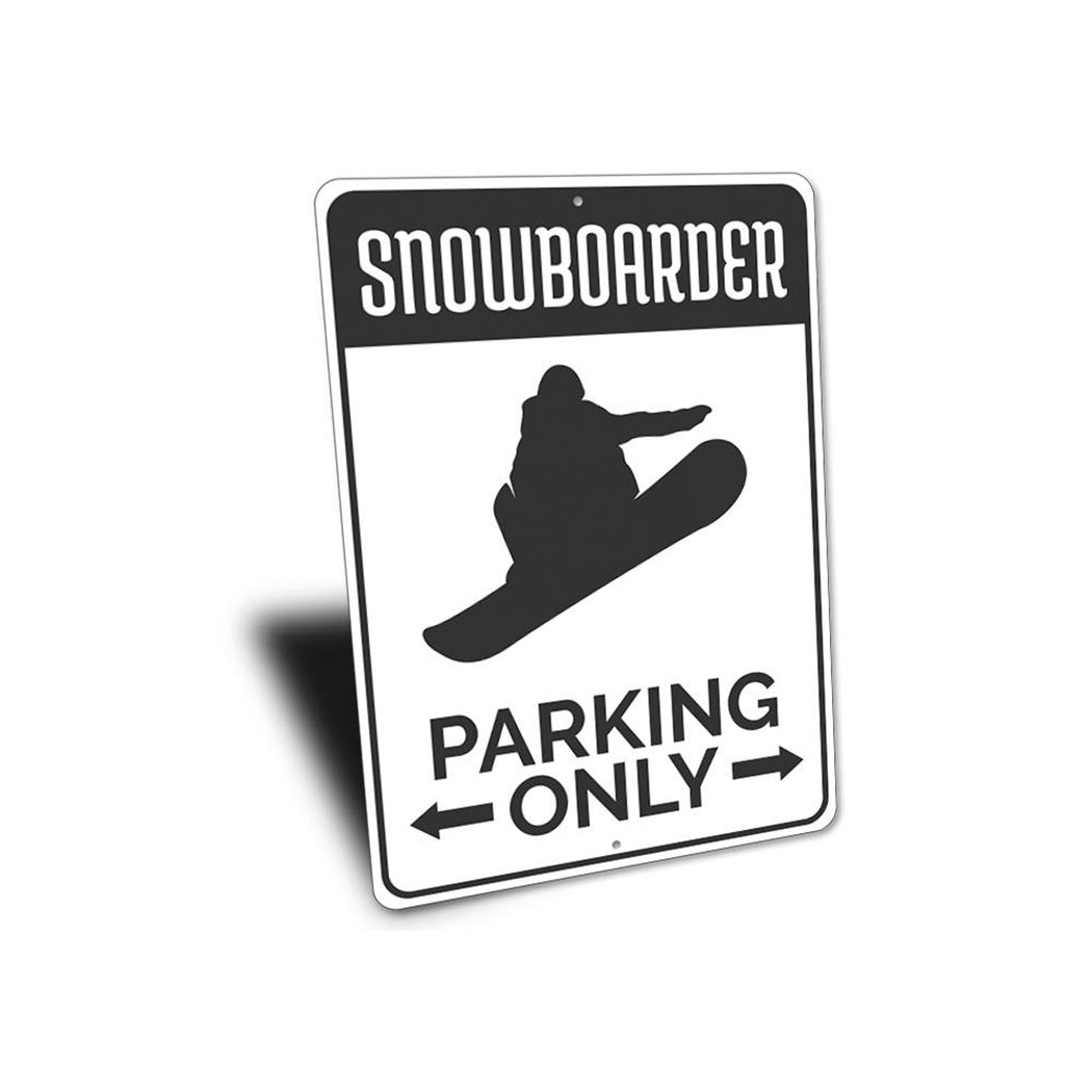 Snowboarding Parking Sign