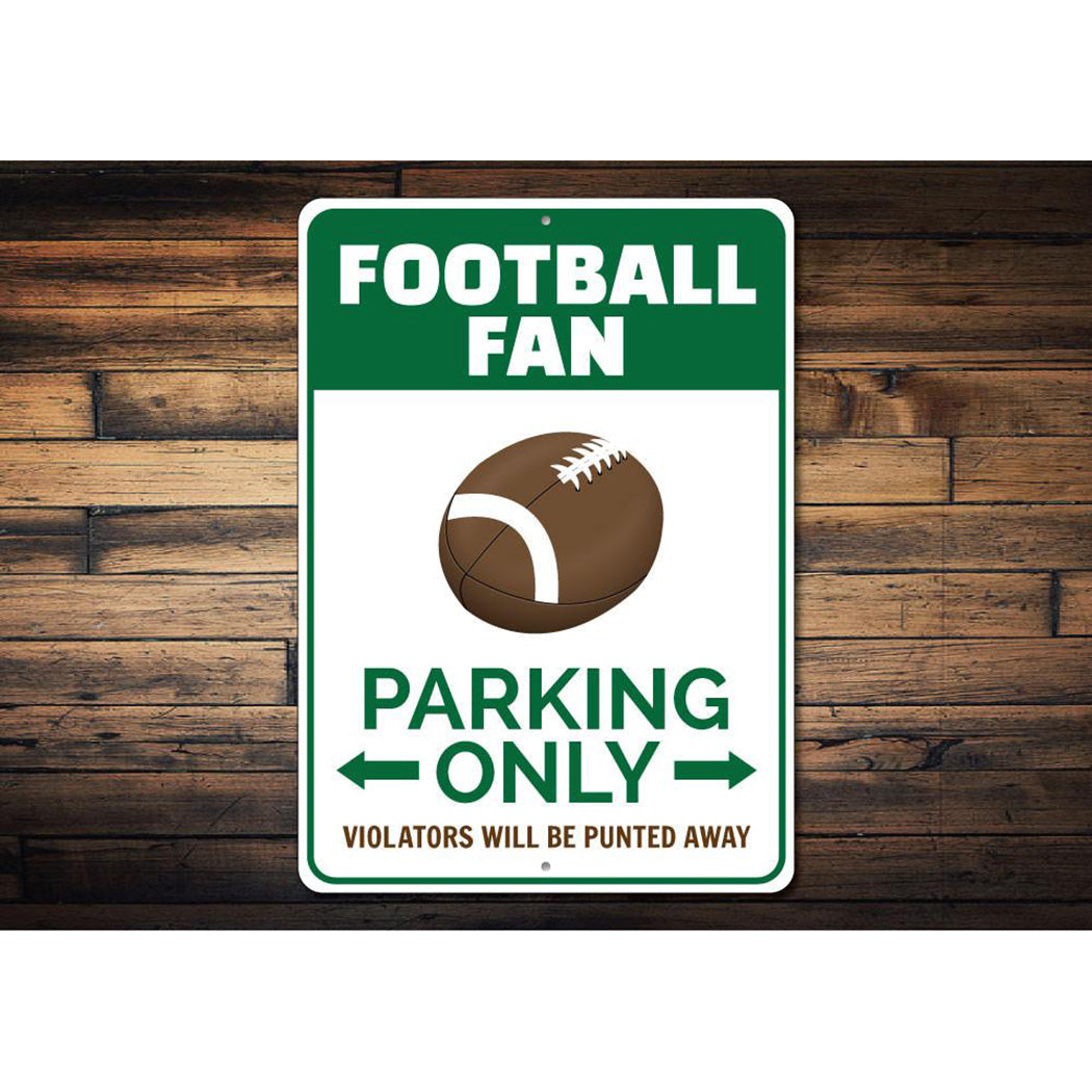 Football Fan Parking Sign