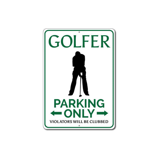 Golfer Parking Sign