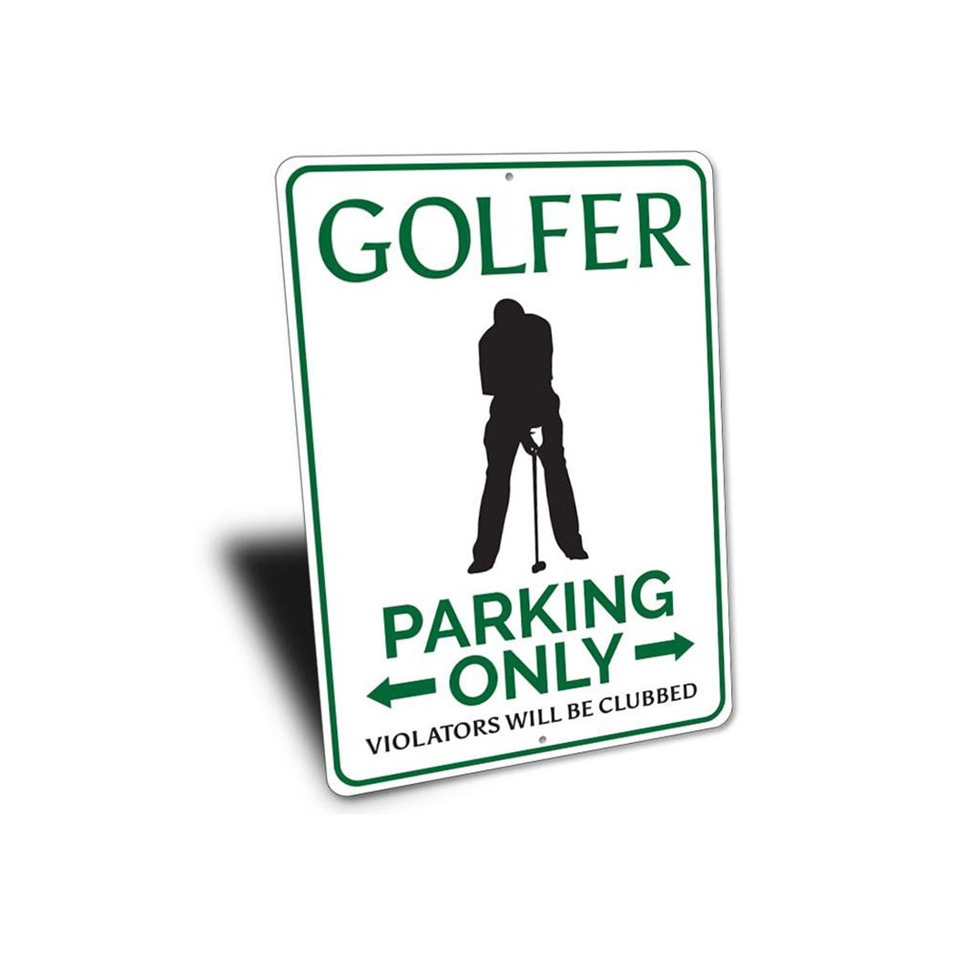 Golfer Parking Sign