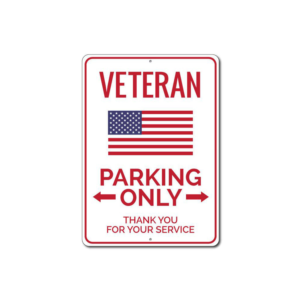 Veteran Parking Metal Sign