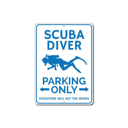 Scuba Diver Parking Sign