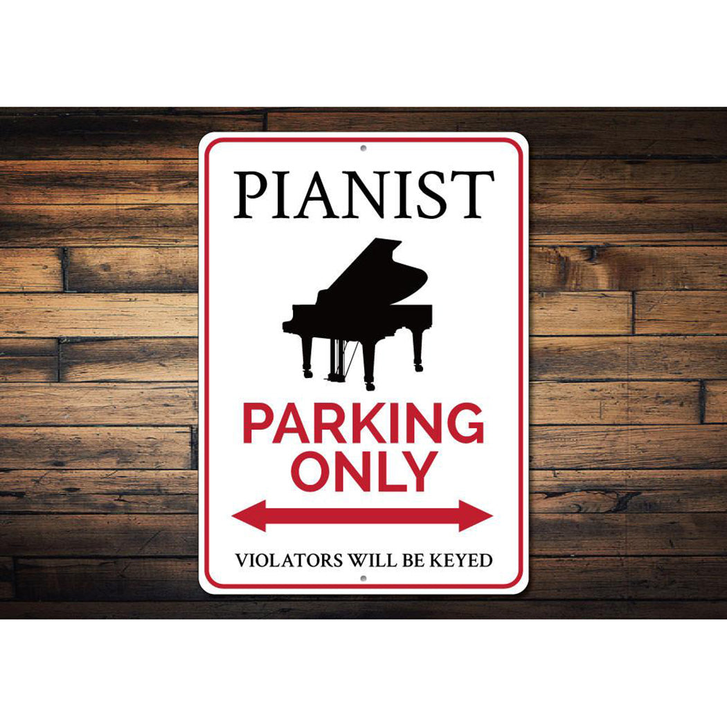 Pianist Parking Sign