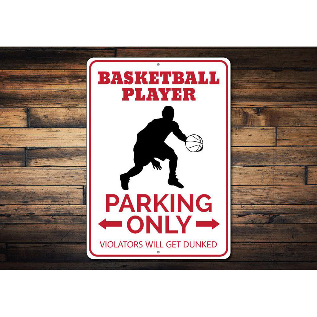 Basketball Player Parking Sign