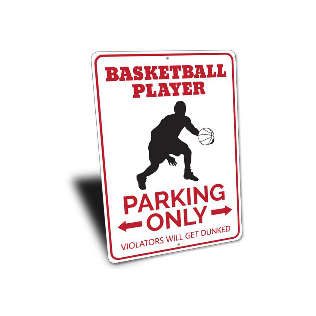 Basketball Player Parking Sign