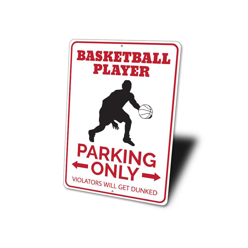 Basketball Player Parking Sign