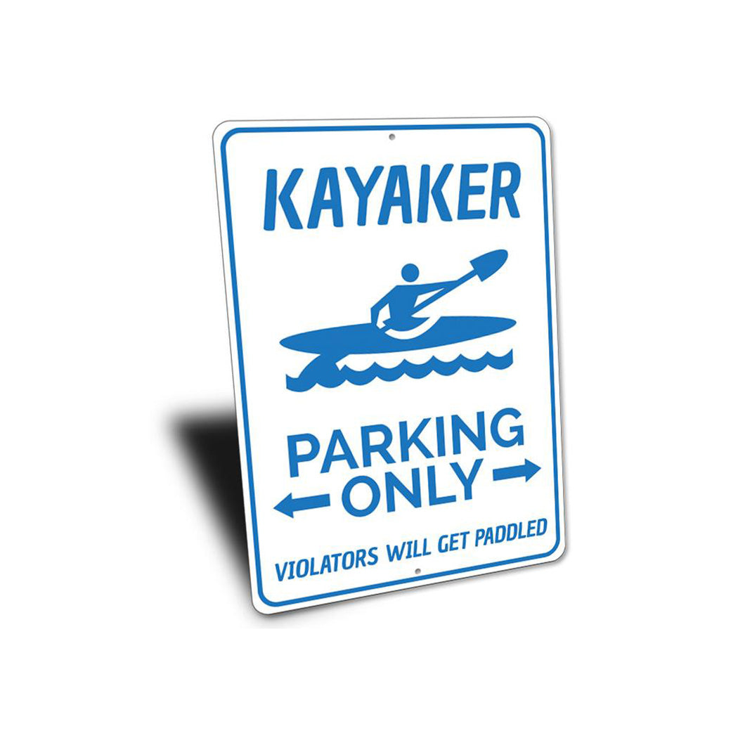 Kayaker Parking Sign