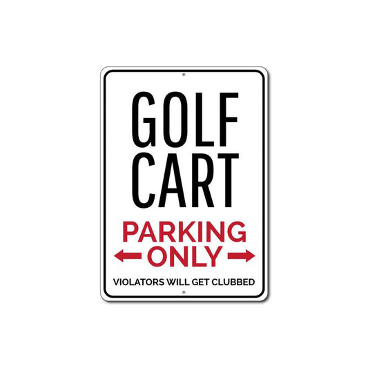Golf Cart Parking Sign