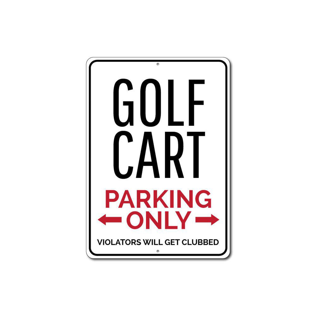 Golf Cart Parking Sign