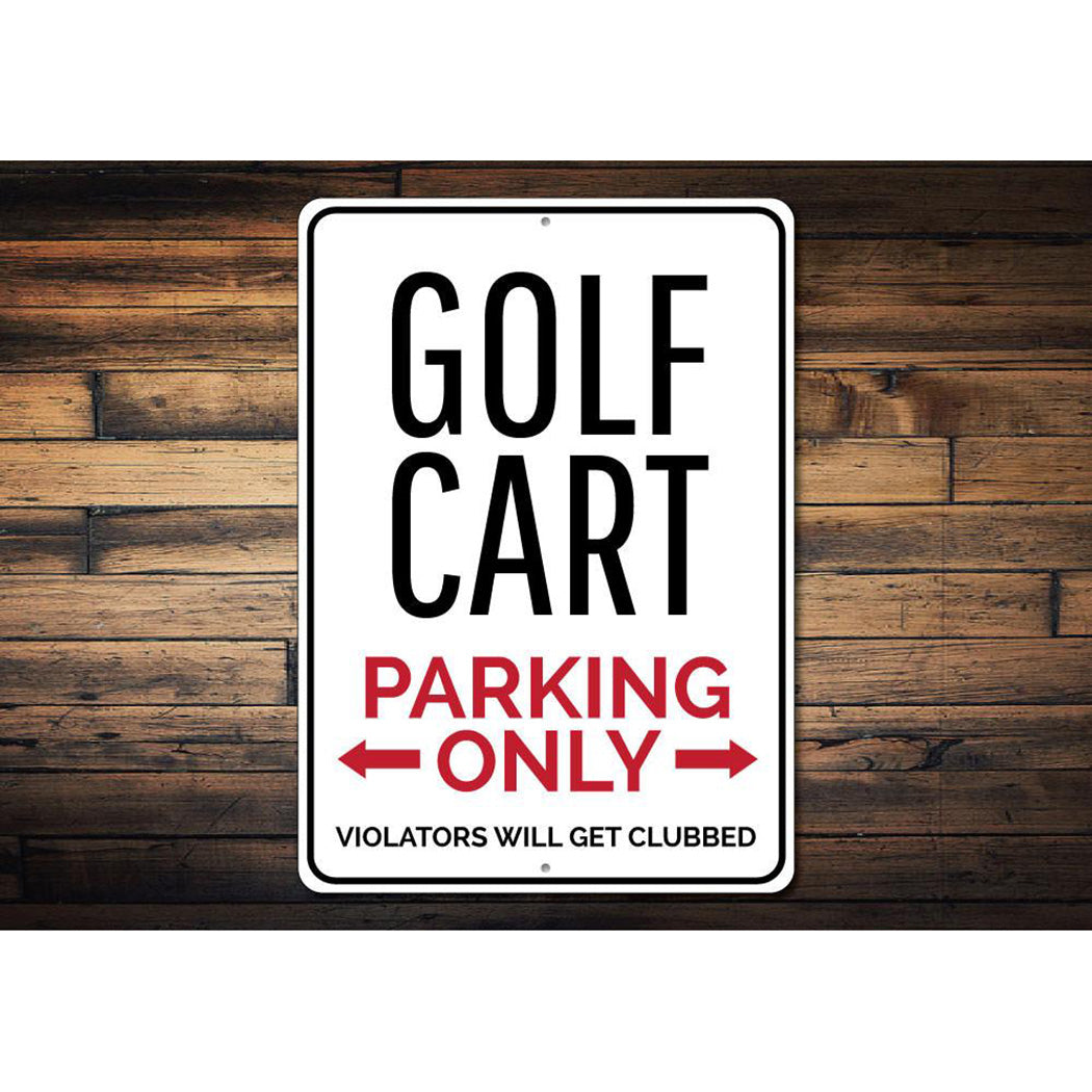 Golf Cart Parking Sign