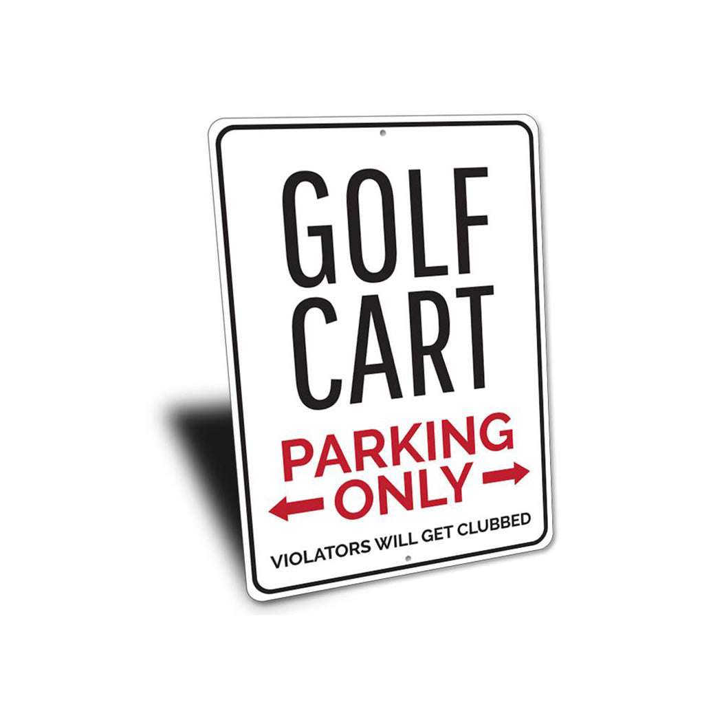 Golf Cart Parking Sign