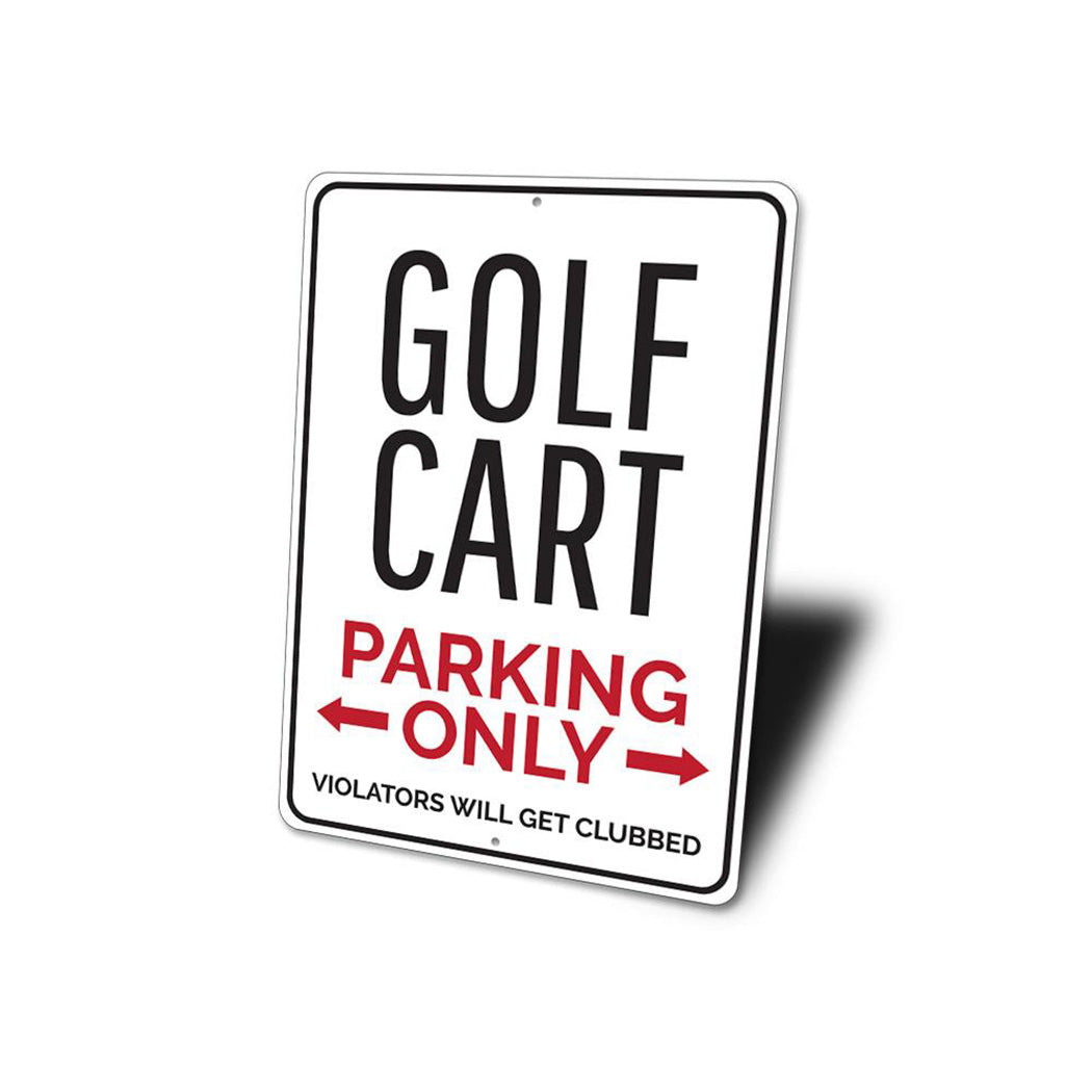 Golf Cart Parking Sign