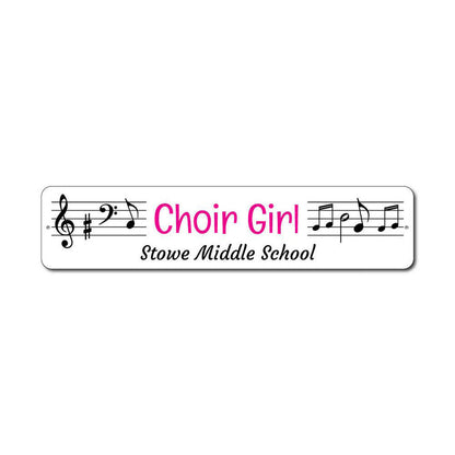 Choir Girl Metal Sign