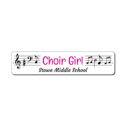 Choir Girl Metal Sign