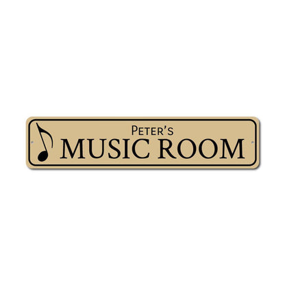 Music Room Name Metal Sign