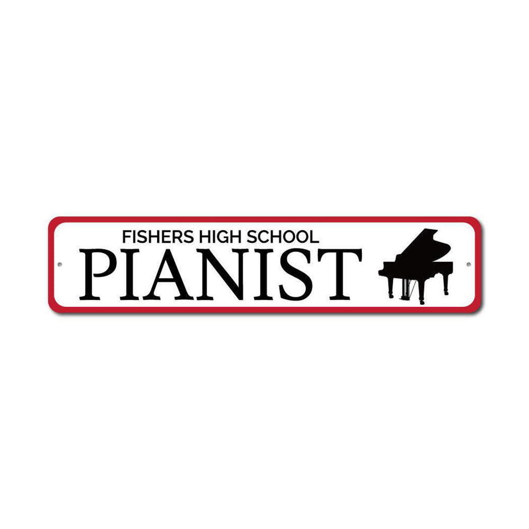 Pianist Metal Sign