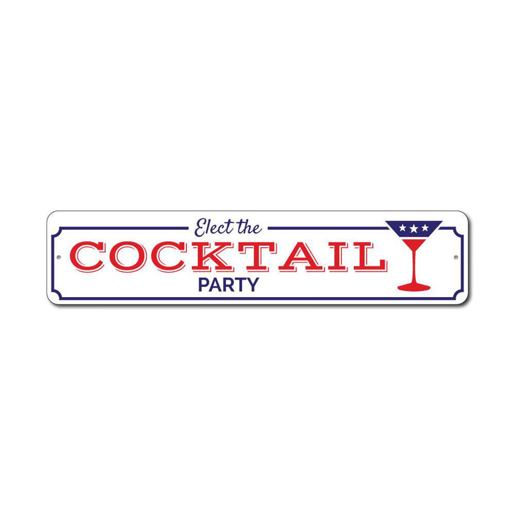 Cocktail Party Metal Sign