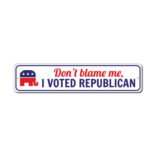 I Voted Republican Metal Sign