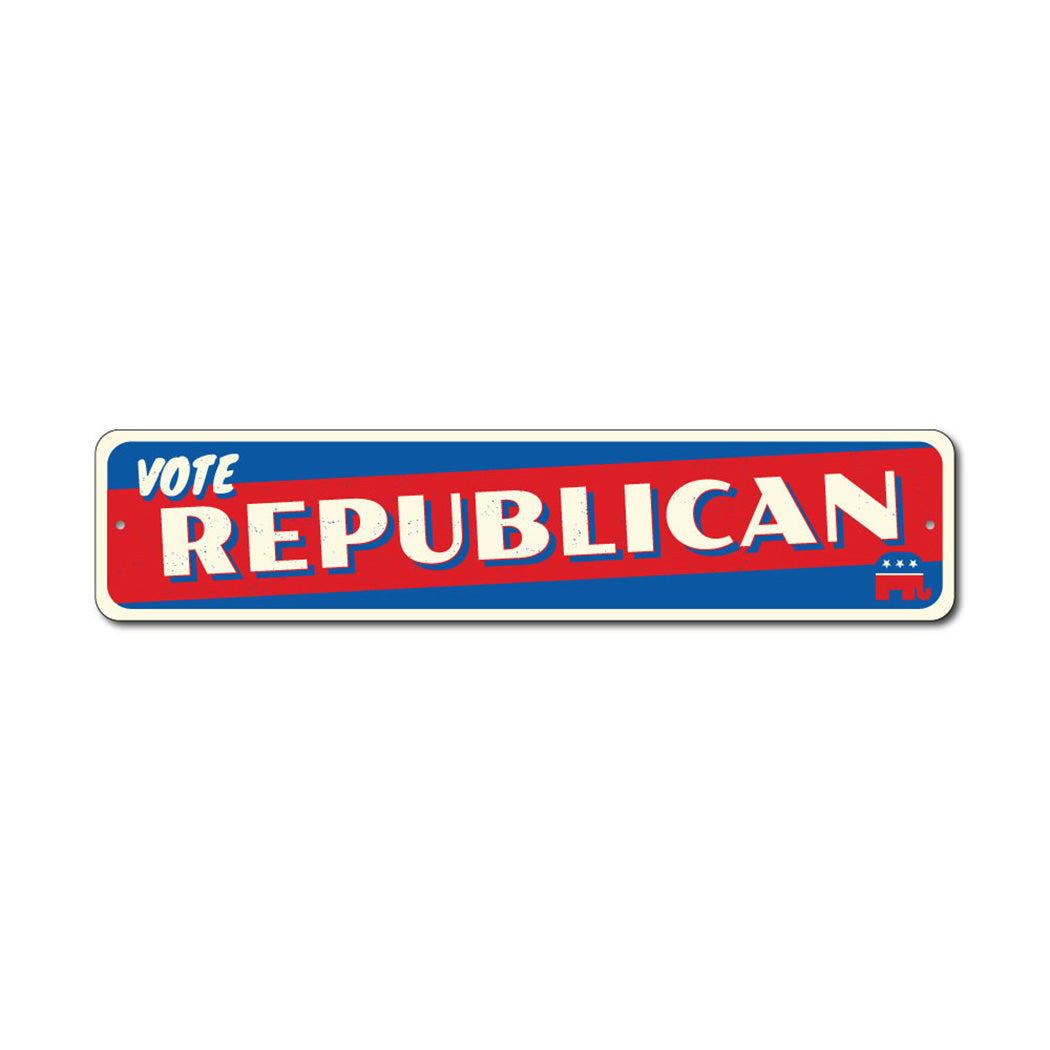 Vote Republican Metal Sign