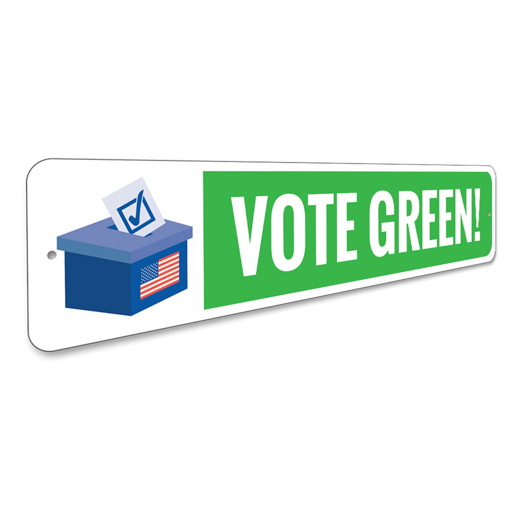 Vote Green Sign