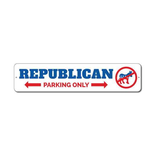 Republican Parking Metal Sign