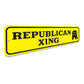 Republican Crossing Sign