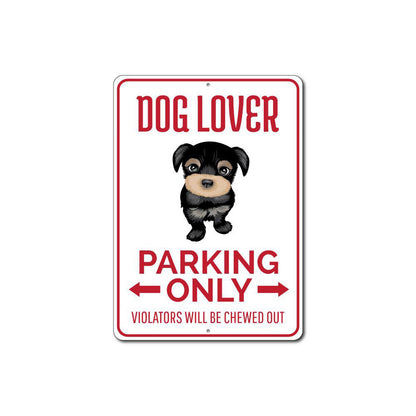 Dog Lover Parking Sign