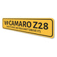 Camaro Year Sign