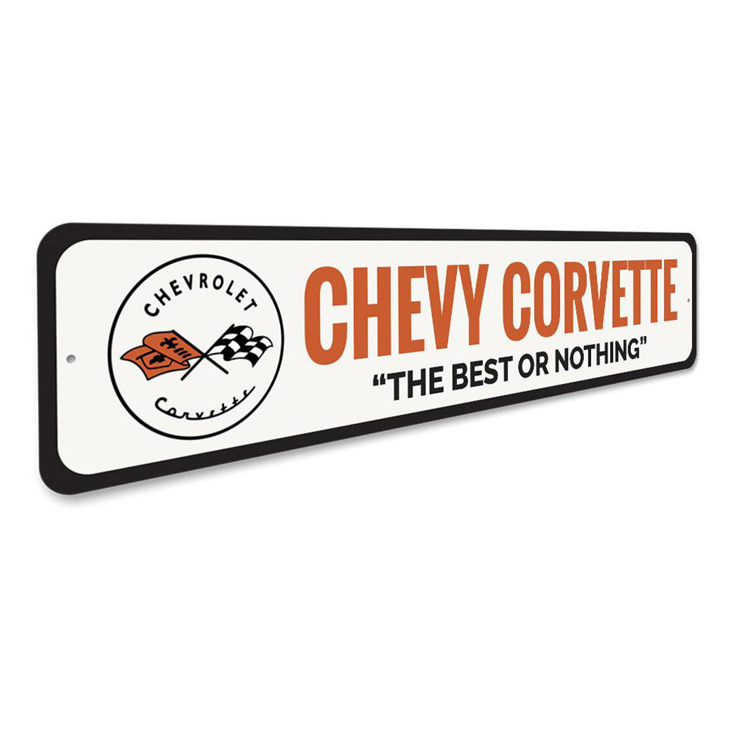 Corvette Flag Emblem Sign
