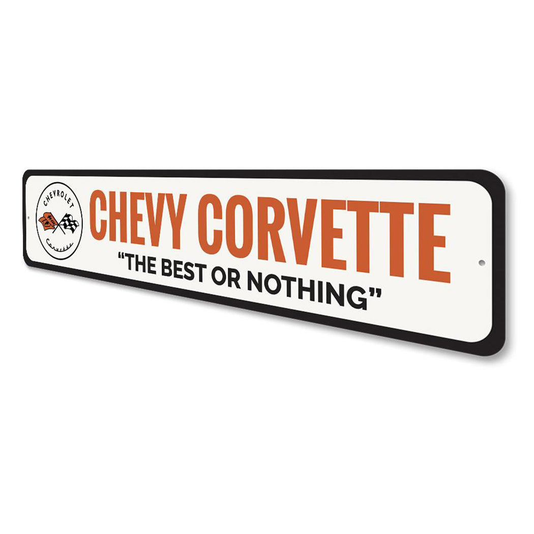 Corvette Flag Emblem Sign