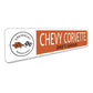 Chevy Corvette Garage Name Sign