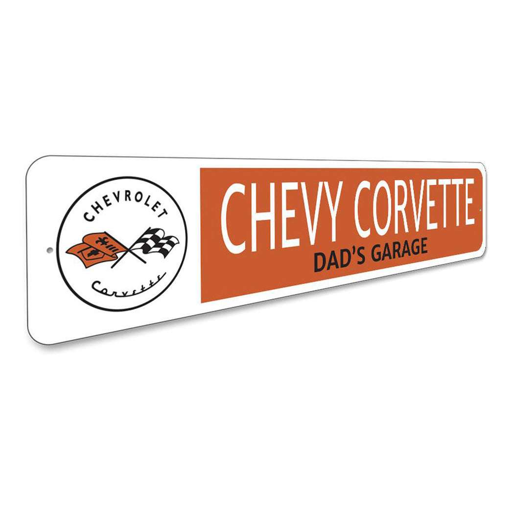 Chevy Corvette Garage Name Sign