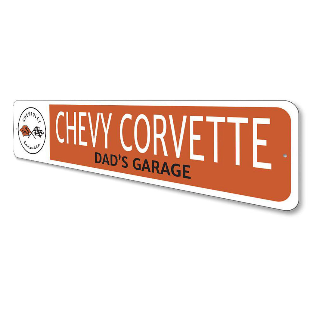 Chevy Corvette Garage Name Sign