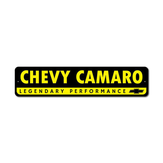 Chevy Logo Camaro Metal Sign