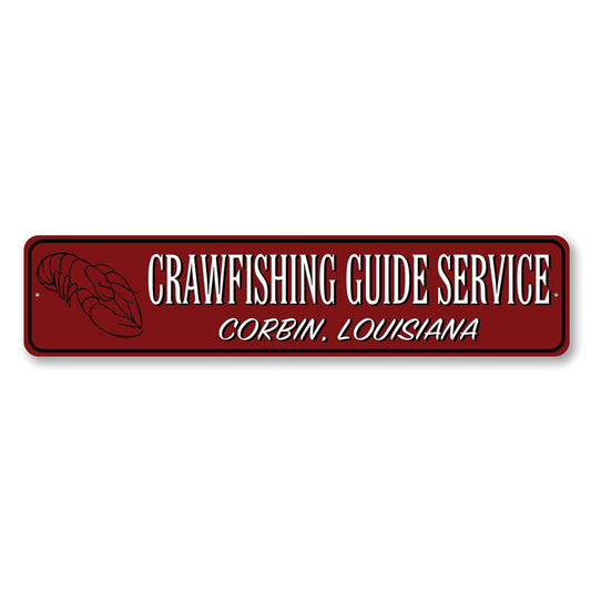 Crawfishing Guide Service Sign