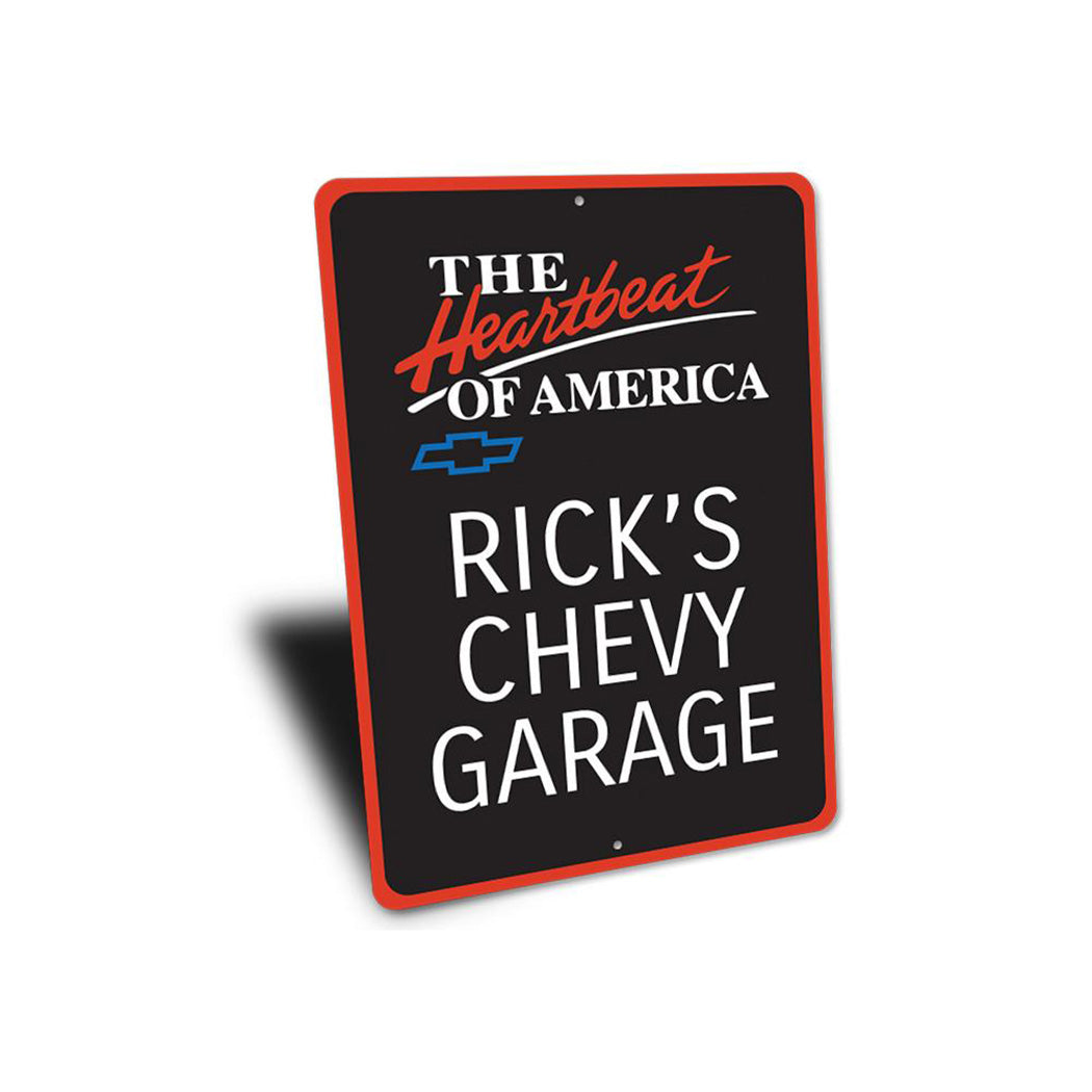 Chevy Garage Name Sign