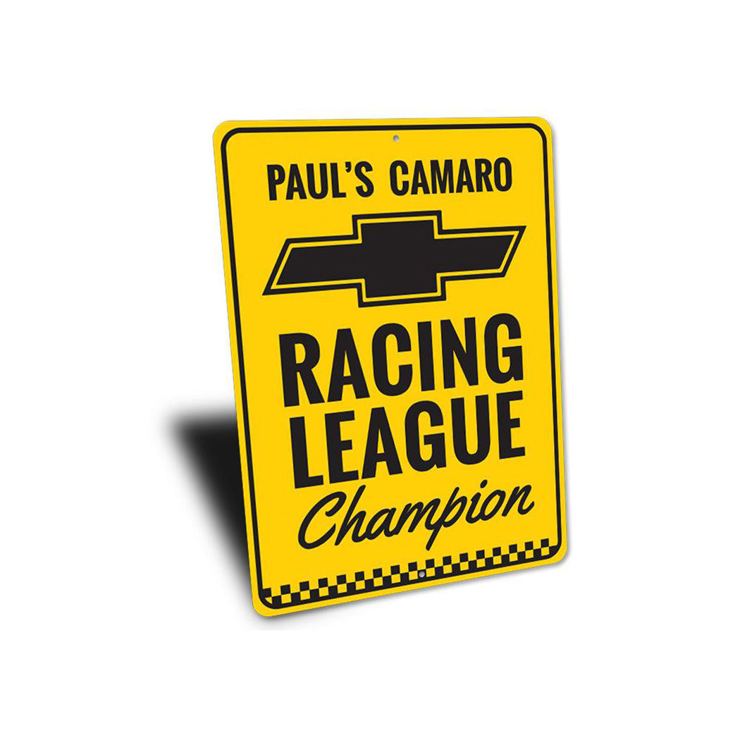 Chevy Racing League Champion Sign