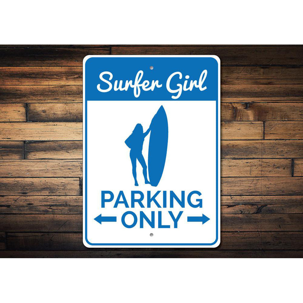 Surfer Girl Parking Sign