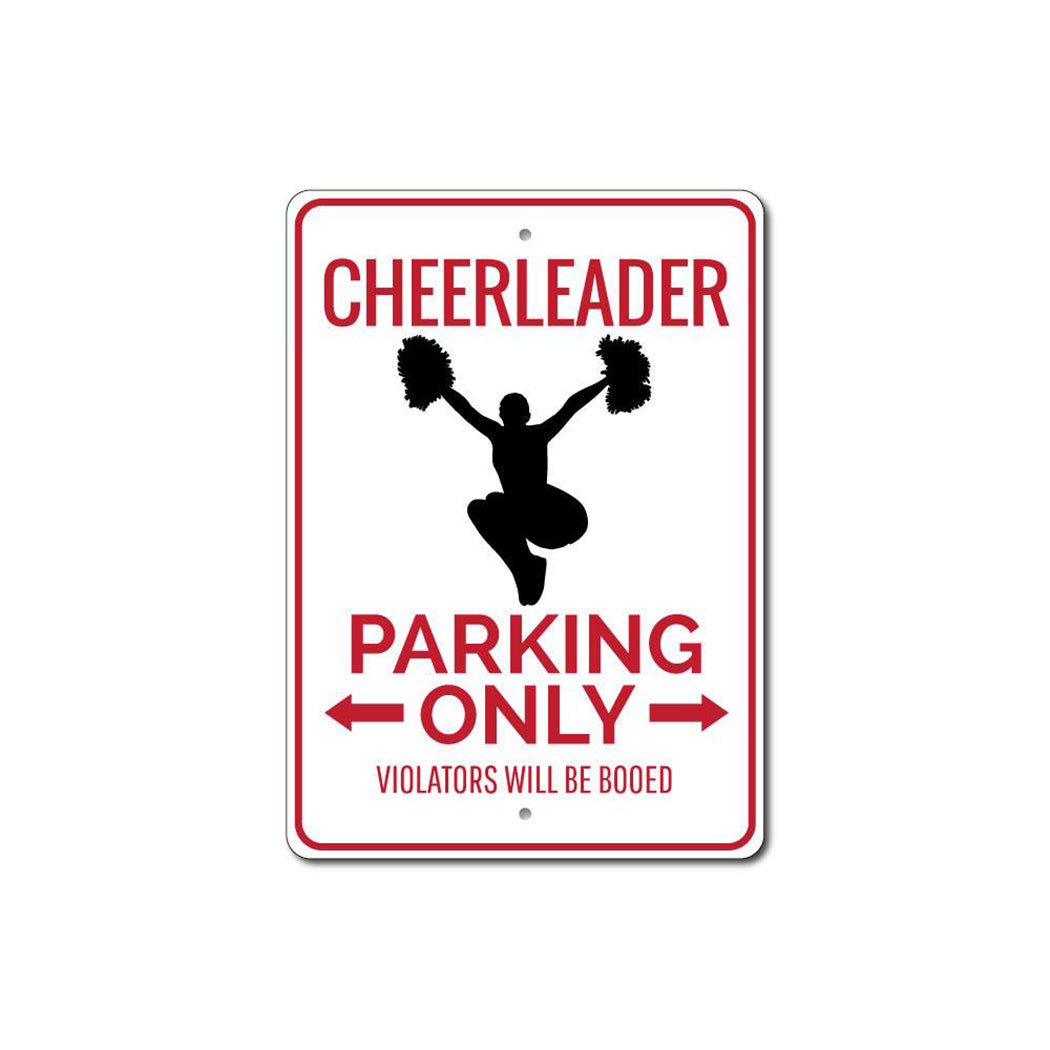 Cheerleader Parking Sign