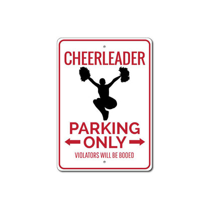 Cheerleader Parking Sign