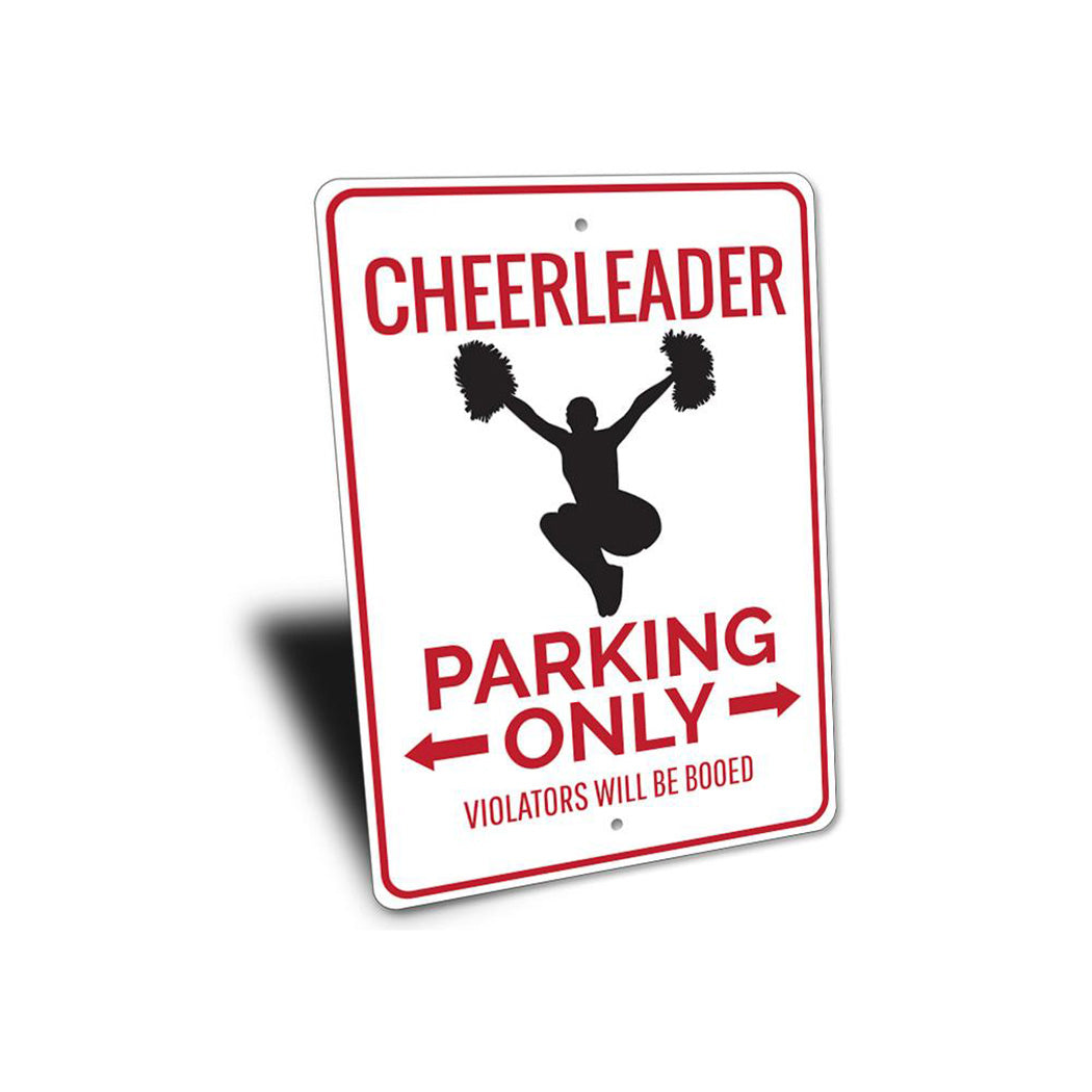 Cheerleader Parking Sign